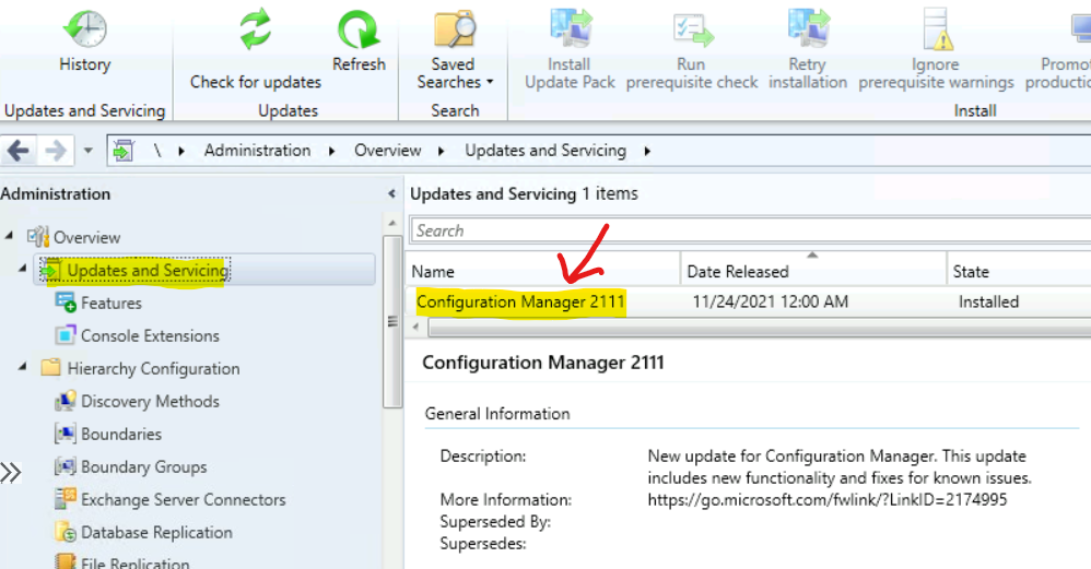 Deprecated Features with SCCM 2111 