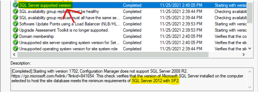  SQL Requirements for SCCM 2111 