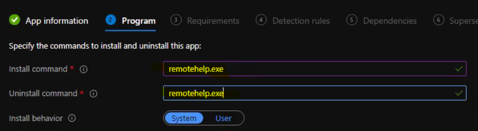 Install Intune Remote Help Application using Intune