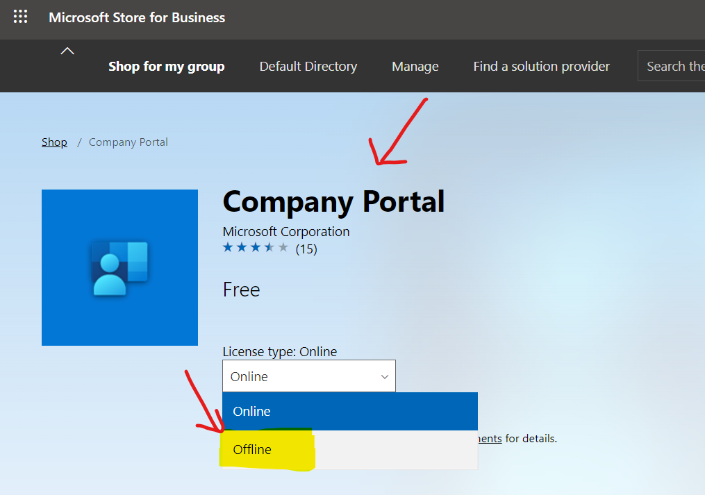 Windows Company Portal OFFLINE Version Company Portal Online Vs Offline Options