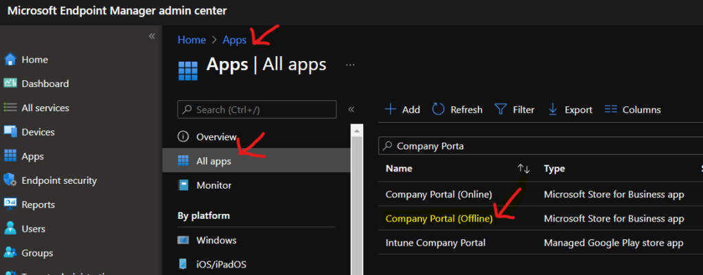  Deploy Windows Company Portal Offline Application 