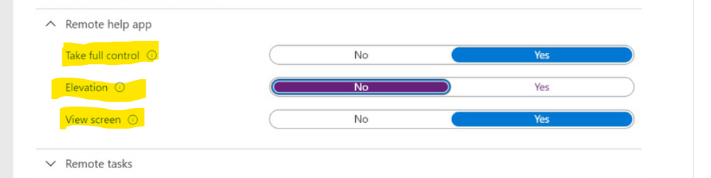 3 Tier Helpdesk Support RBAC options with Remote Help