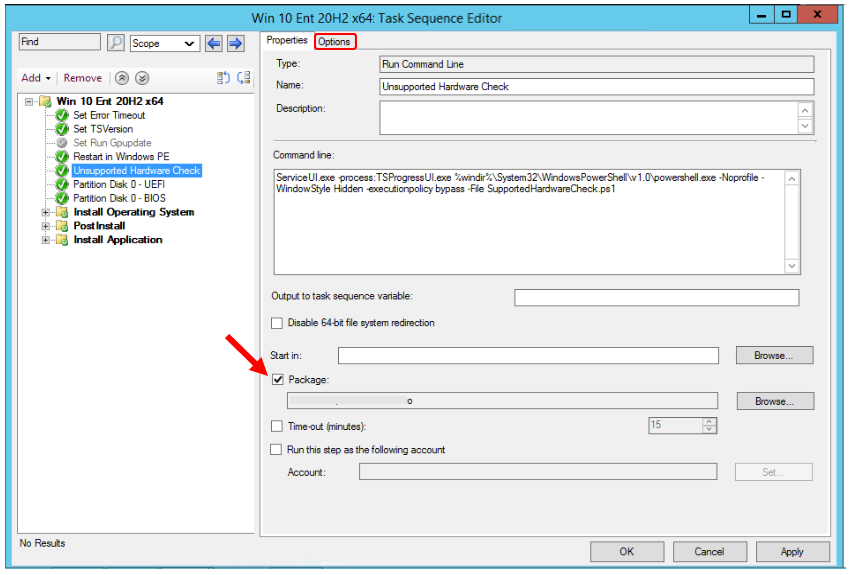 Display Message in SCCM Task Sequence Unsupported Hardware Model 1