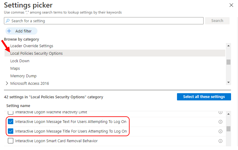 Configure Interactive logon Message for Users Using Intune 3