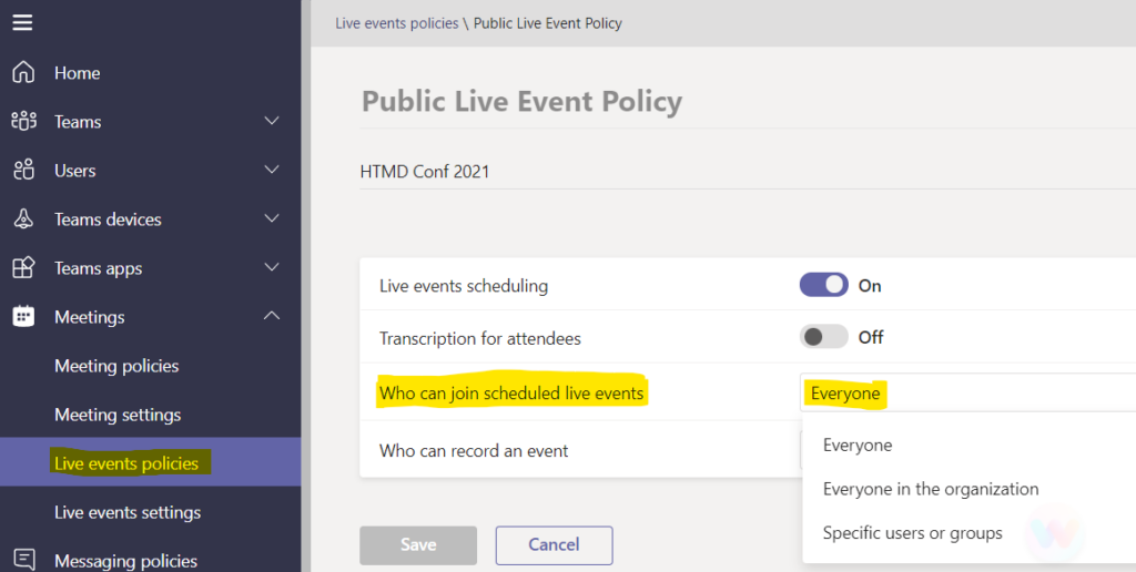 FIX Teams Public Live Event Option Disabled or Grayed Out Issue 4