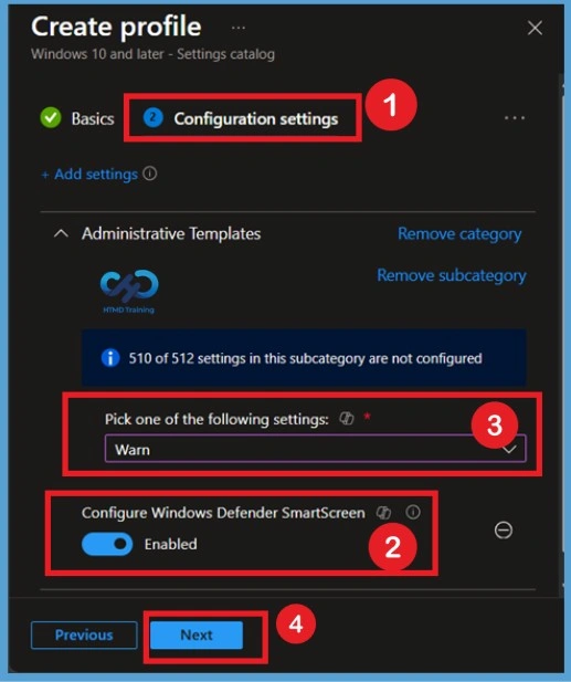 Configure Microsoft Defender SmartScreen to Improve Windows Security using Microsoft Intune- Fig.6