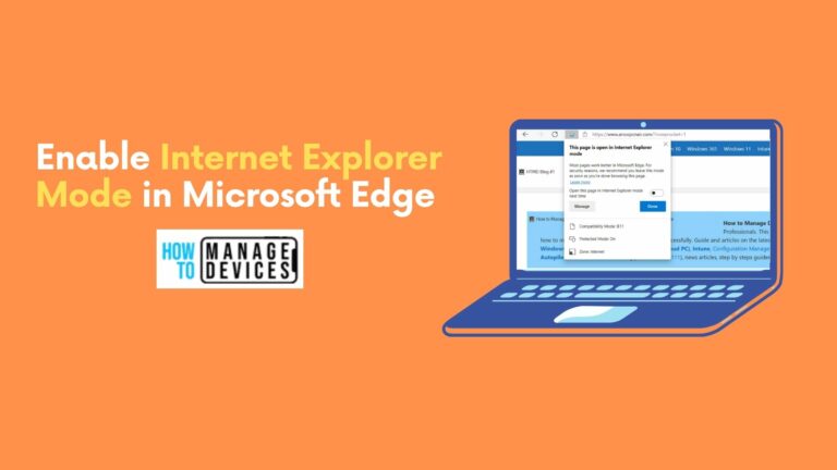 Enable Internet Explorer Mode in Microsoft Edge