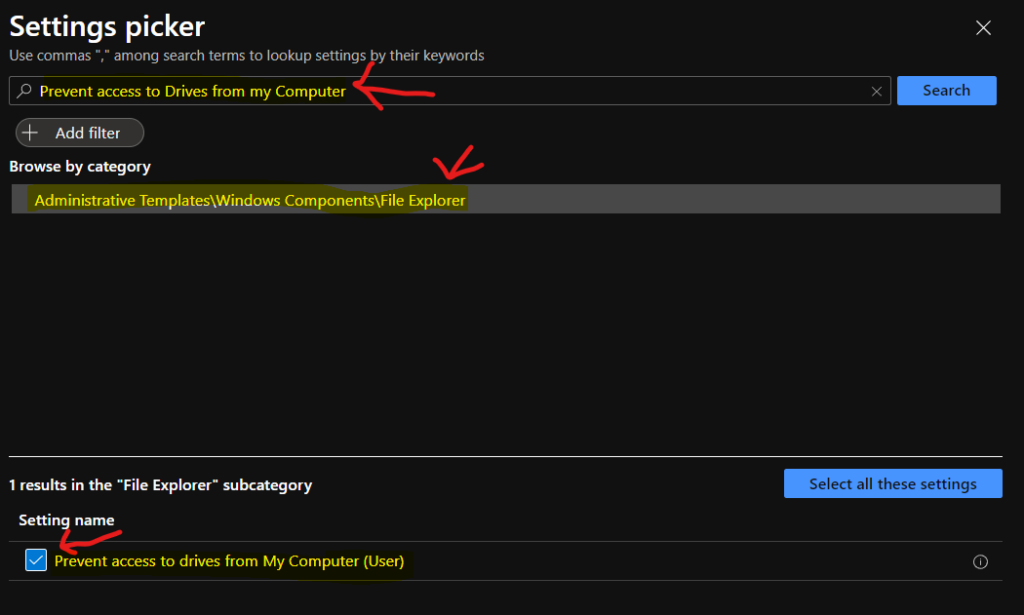 Prevent Users to Save Files on Local Drives Desktop using Intune MEM Policies