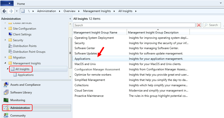 SCCM Management Insights - Find SCCM Applications Without Deployments