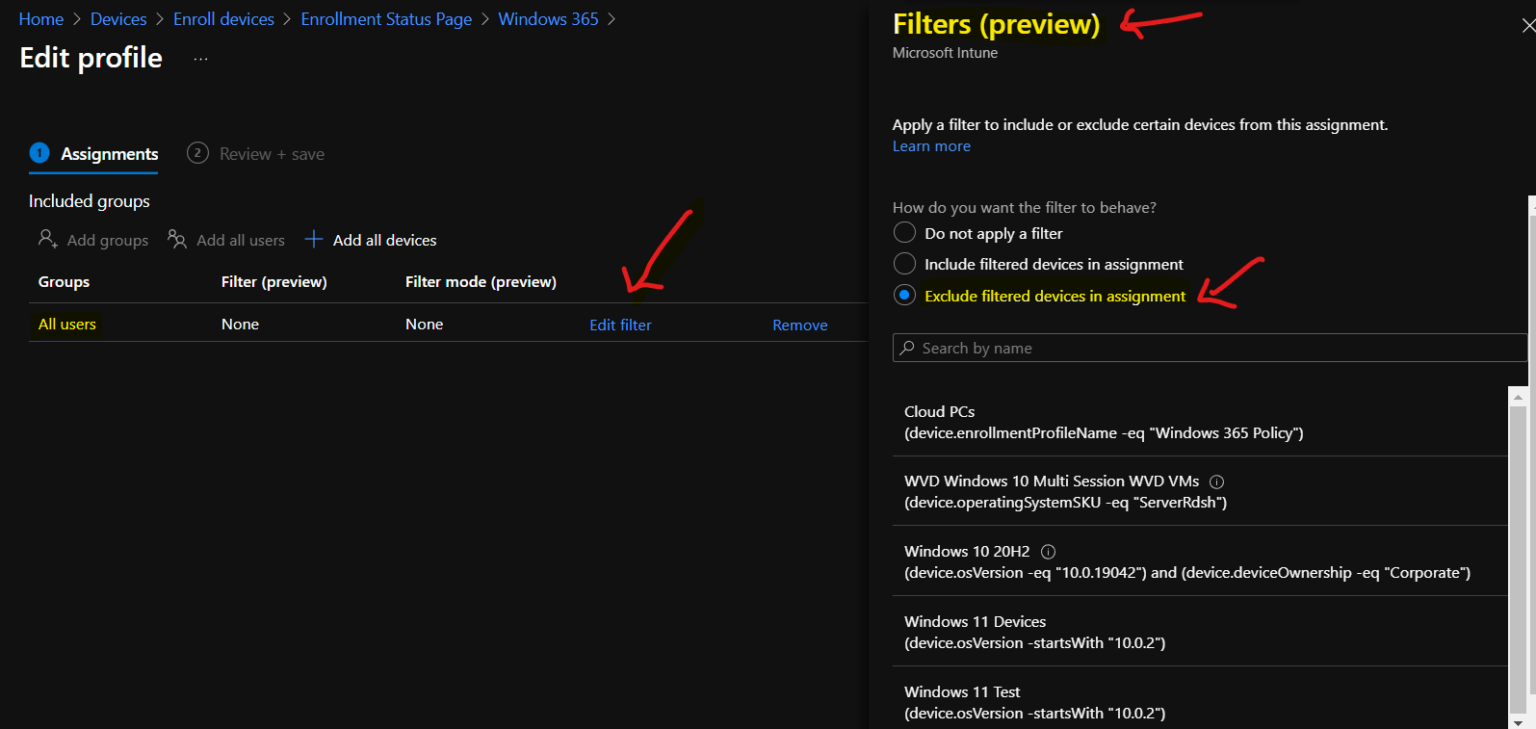 Disable Intune ESP FirstSync Registry Entries Event Logs For AVD