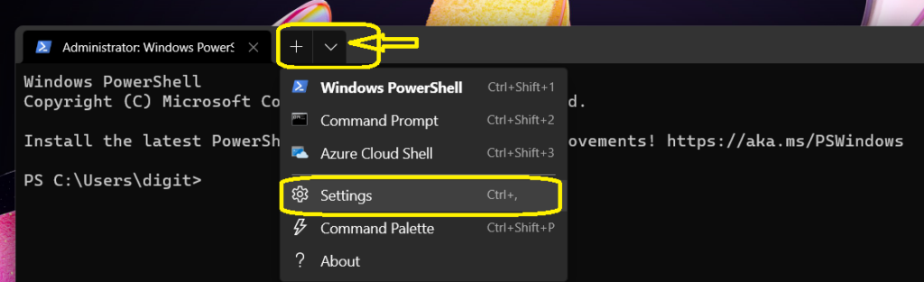  Option 2 Windows Terminal - Change the Windows Terminal as Default Terminal Application 