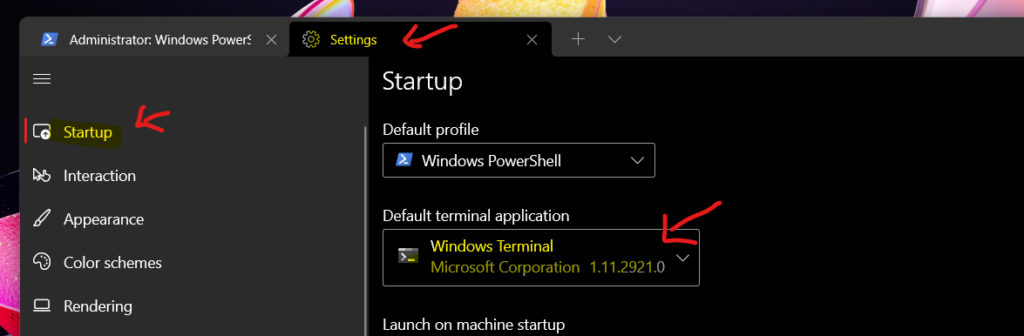  Option 2 Windows Terminal - Change the Windows Terminal as Default Terminal Application  