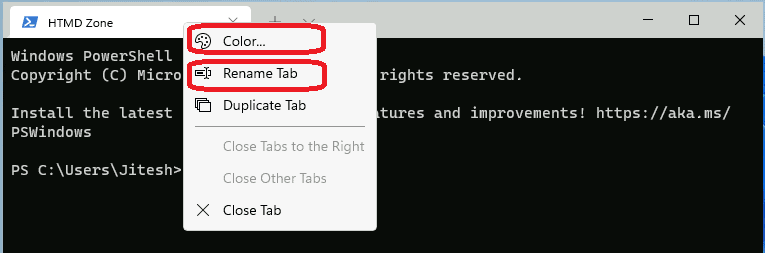  How to Change Color of a Tab in Windows Terminal 