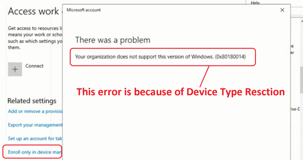 Fix Intune Enrollment Errors 0x80180014 80180003 Unknown Win32 Error Code Failed Issue