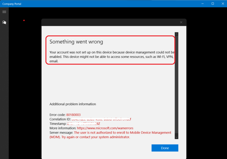 Fix Intune Enrollment Errors 0x80180014 80180003 Unknown Win32 Error ...