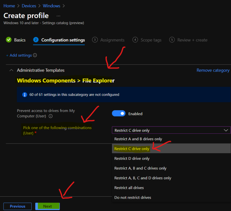 Prevent Users To Save Files On Local Drives Desktop Using Intune MEM