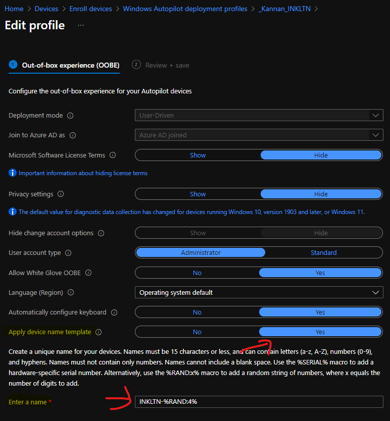  Device Name Template to Set Computer Names During Windows Autopilot 