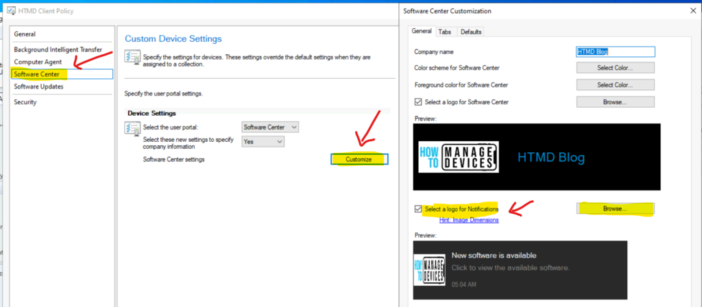  Configure Notification Logo for Software Center in SCCM  Configure Set up Software Center Notification Logo in SCCM