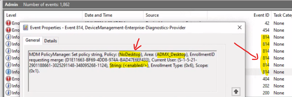  Prevent Users to Save Files on Local Drives and Desktop Event IDs 814 