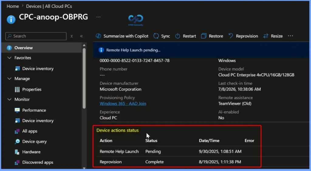 Windows 365 Cloud PC Remote Actions in Microsoft Intune | A Complete Guide - Fig.9