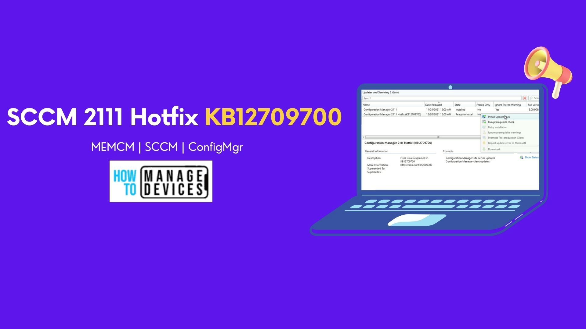 ConfigMgr 2111 Hotfix KB12709700