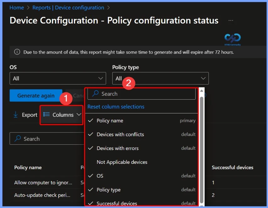 Intune Device Configuration Report for Policy Status and Device Compliance Overview - Fig.5