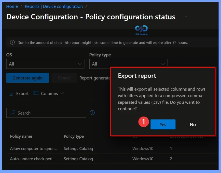 Intune Device Configuration Report for Policy Status and Device Compliance Overview - Fig.7