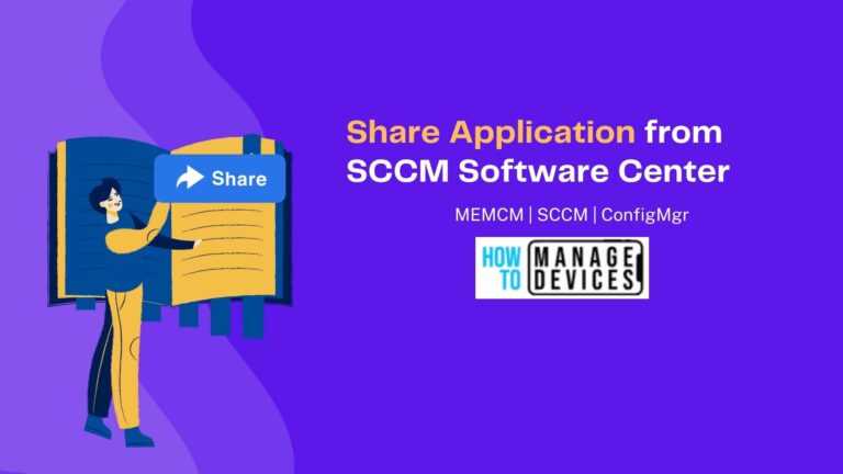 Share Application from SCCM Software Center