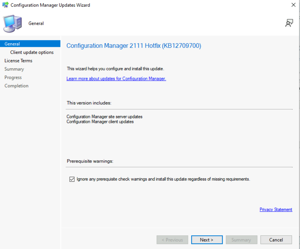 Configuration Manager 2111 Hotfix (KB12709700)