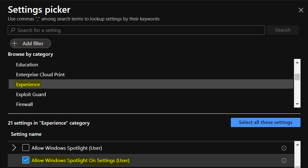 HTMD Newsletter from 3rd to 7th January 2022 3 Select Experience > Allow Windows Spotlight On Settings (User) - HTMD Newsletter from 3rd to 7th January 2022