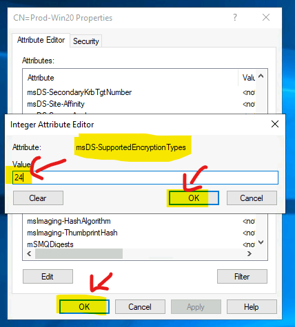 Fix Kerberos error 0x80090342 with msDS-supportedencryptiontypes Attribute  