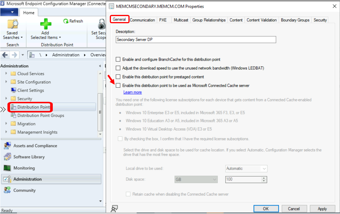 Install SCCM Hotfix KB14978429 Microsoft Connected Cache Update 2