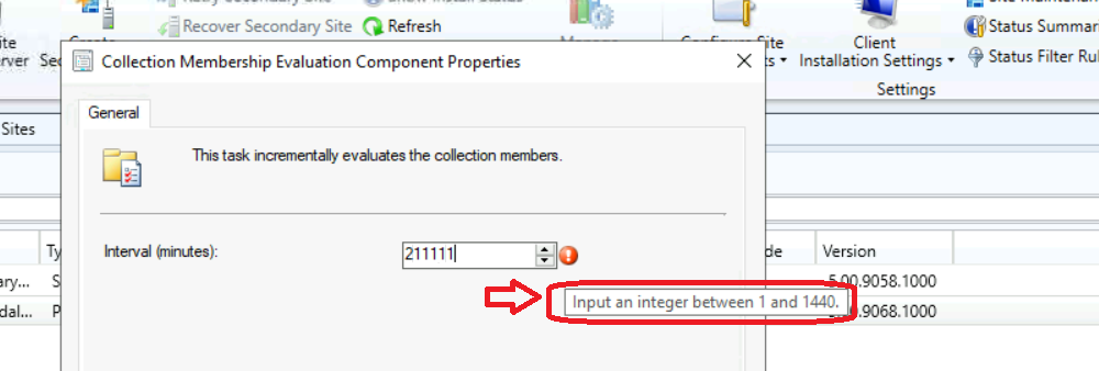 Change SCCM Collection Incremental Updates Schedule Interval