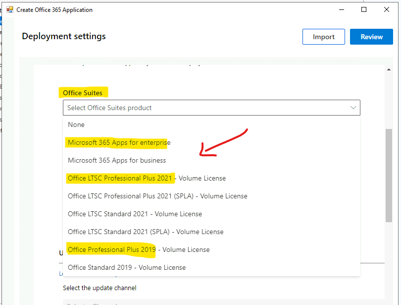 List of Office Suite Offering from MS How to Download Microsoft Office 2021 for Windows 11 | Intune | SCCM