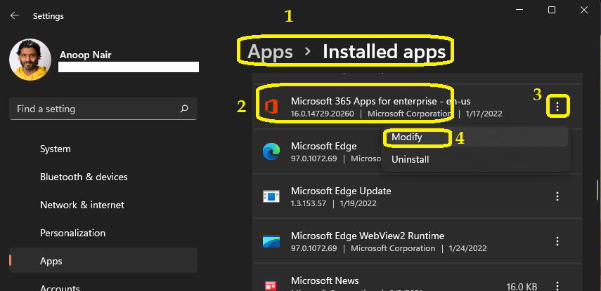 Repair Microsoft Office Applications in Windows 11 | Fix Error Code 0-2031 17006 4 Repair Microsoft Office Applications on Windows 11 | Fix Error Code 0-2031 17006