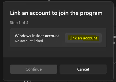 Join Windows Insider Program from Windows 11 PC Step by Step Guide | Easiest Method 7 Link an Account - Join Window Insider Program