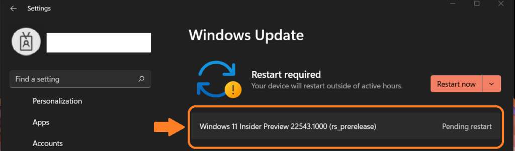 Results - Join Windows Insider Program from Windows 11 PC