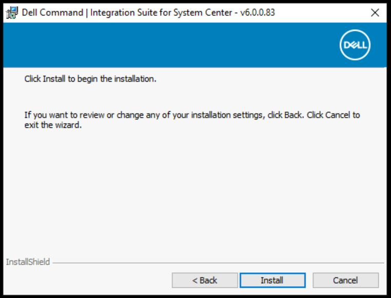 Install Dell Command Integration Suite DCIS for SCCM 7 Install Dell Command Integration Suite DCIS for SCCM