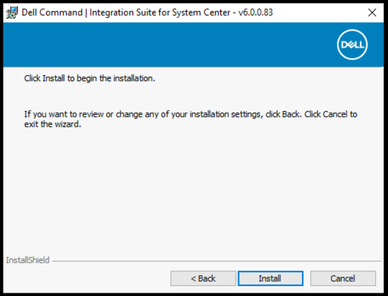 Install Dell Command Integration Suite DCIS for SCCM