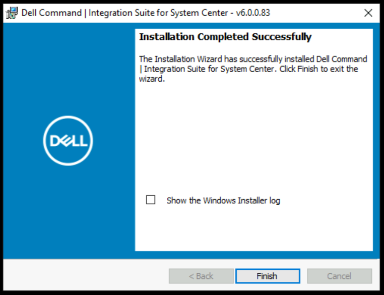 Install Dell Command Integration Suite DCIS for SCCM 9 Install Dell Command Integration Suite DCIS for SCCM