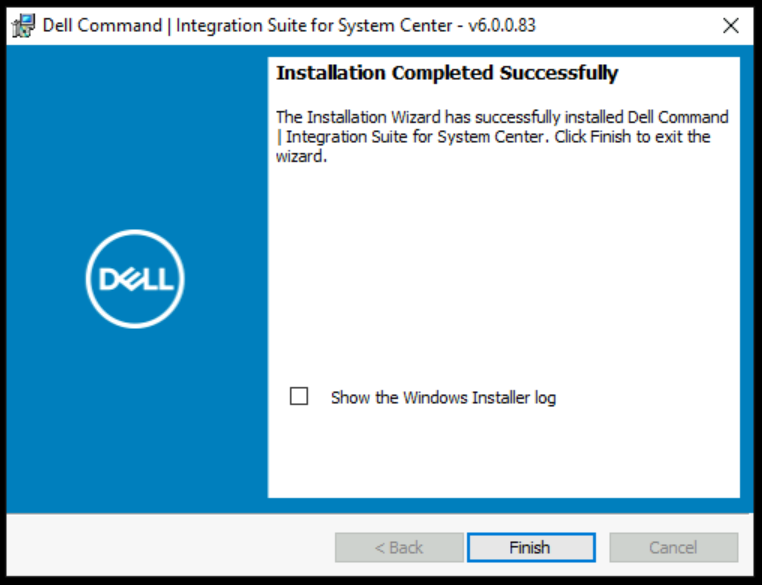 Install Dell Command Integration Suite DCIS for SCCM