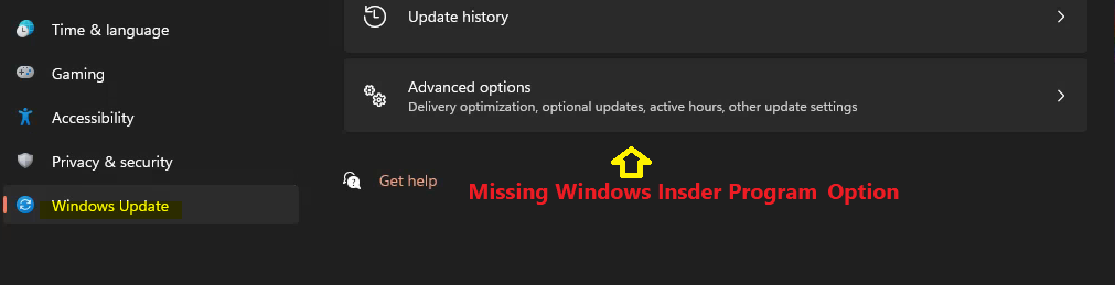 Fix Missing Windows Insider Program Option from Windows 11 PC