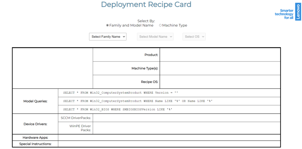 Download SCCM Driver Package for Lenovo