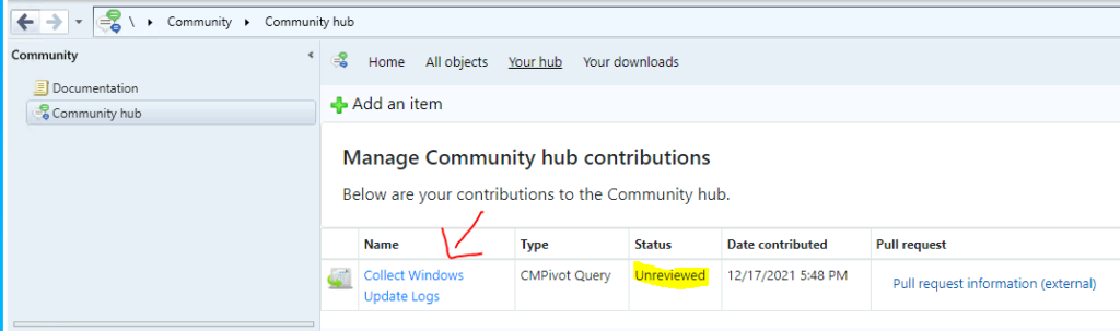 Publish CMPivot Query to the SCCM Community Hub Contributions 10 Publish CMPivot Query to the SCCM Community Hub Contributions 3