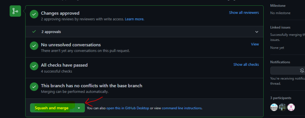  Confirm squash and merge Action in GitHub - Publish CMPivot Query to the SCCM Community Hub Contributions