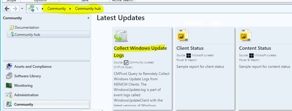 Verification of CMPivot Query to the SCCM Community Hub Contributions