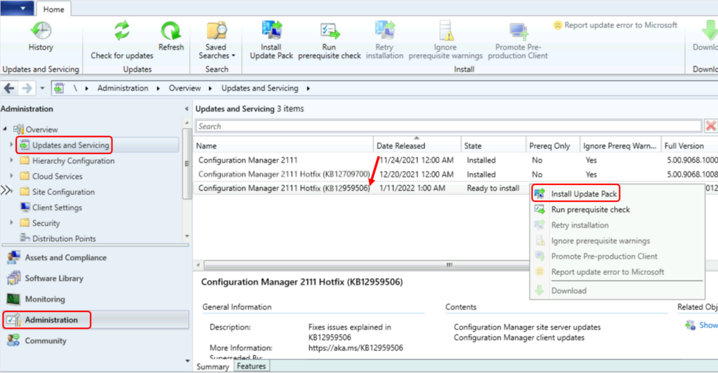 Configuration Manager 2111 Hotfix KB12959506