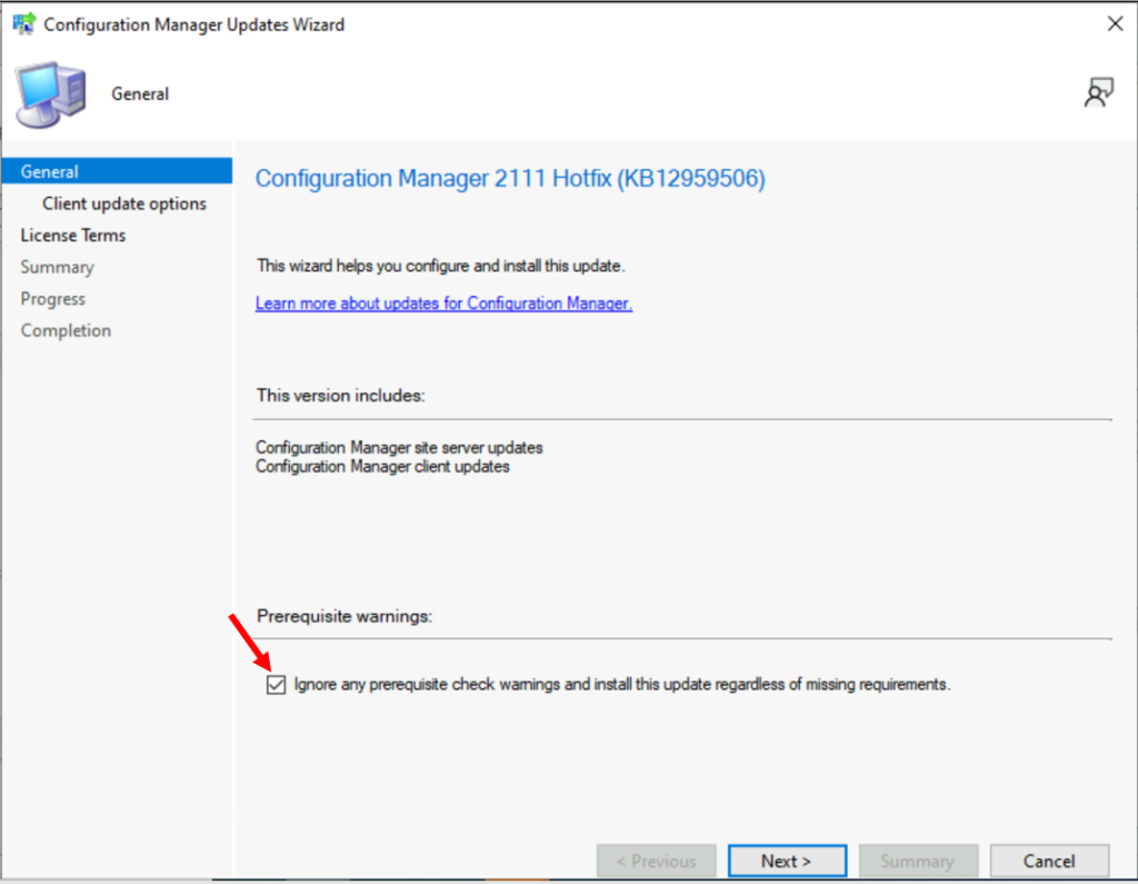 New SCCM 2111 Hotfix KB12959506 Client Update 1