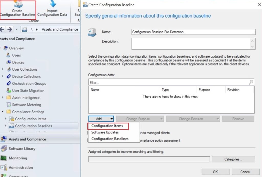 Select Configuration Items Rerun PowerShell Discovery Script using SCCM CI and Baseline