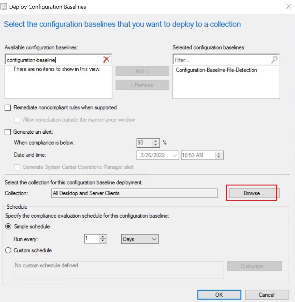 SCCM Baseline PowerShell Script Deployment